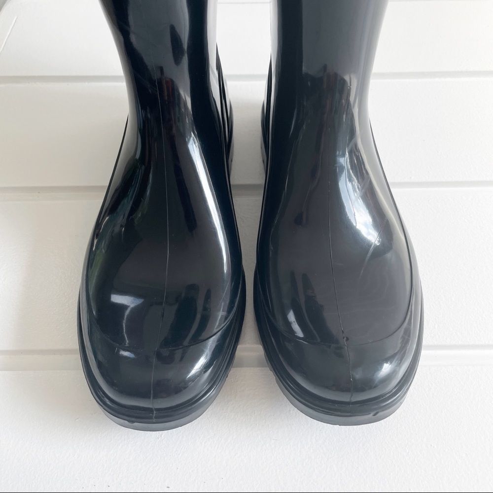 Burberry Kenyon Nova Check Belt Rain Snow Black Rubber Rain Boots Size 38/8 - Picture 9 of 14
